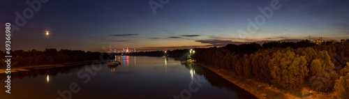 Warsaw panorama at night #69366980