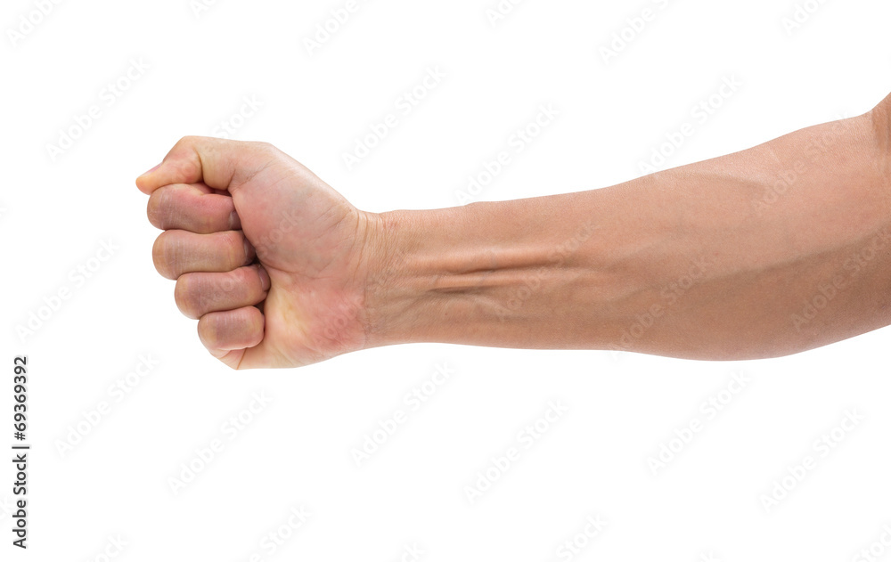 Man hand isolated on white background, clipping path Man hand isolated on white background, clipping path