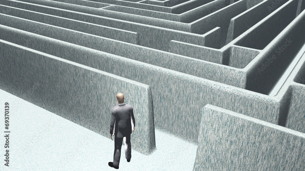 Man and maze Man and maze