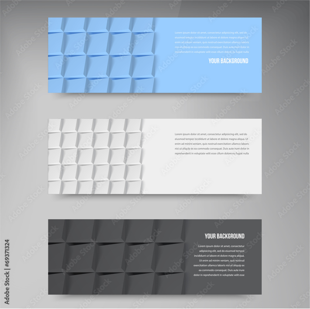 Fototapeta premium Vector banners and squares. Color set