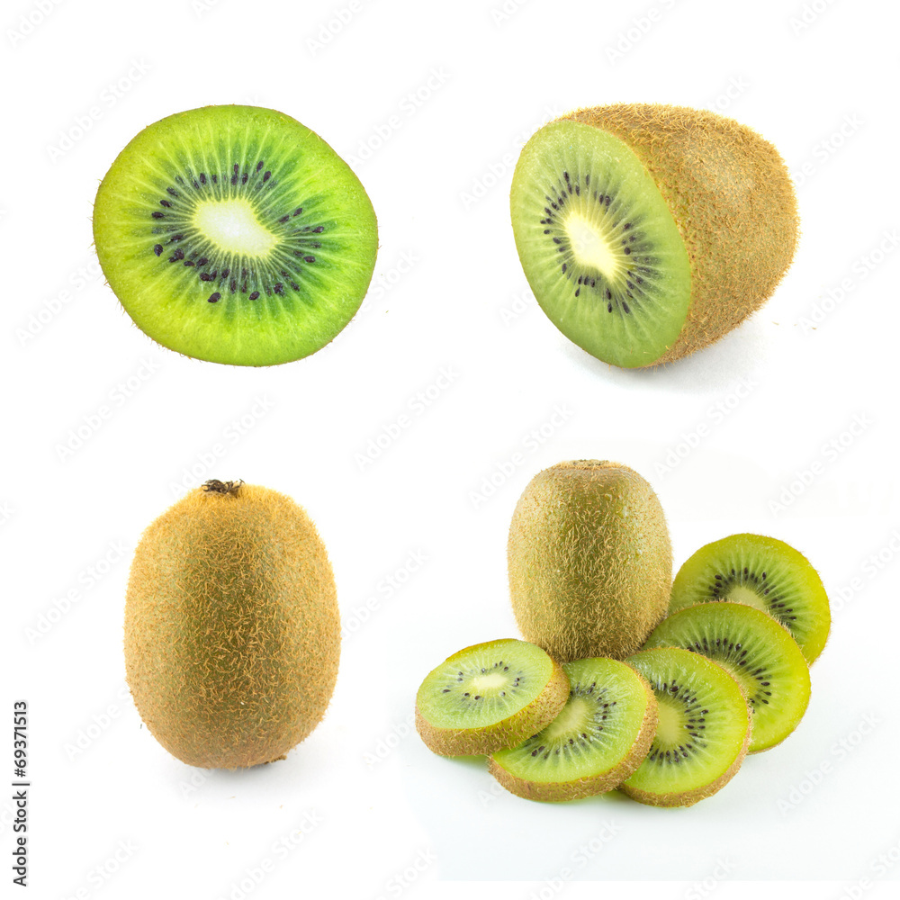 Fototapeta premium kiwi fruit on white background