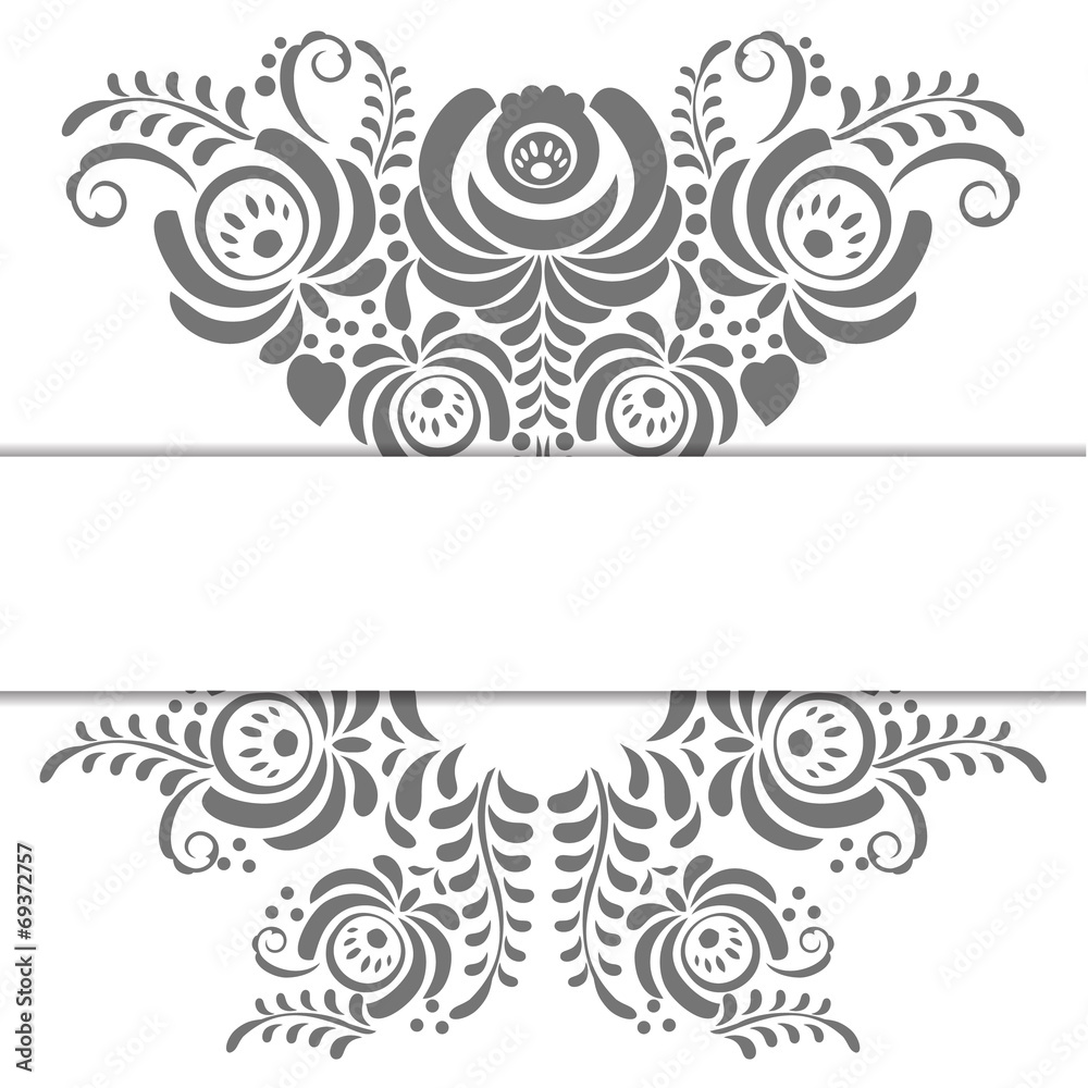 Russian ornaments art frame in gzhel style Russian ornaments art frame in gzhel style