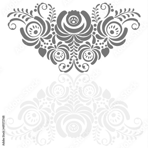 Ornate vector background in traditional Russian style Gzhel
