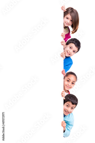 Kids over white board