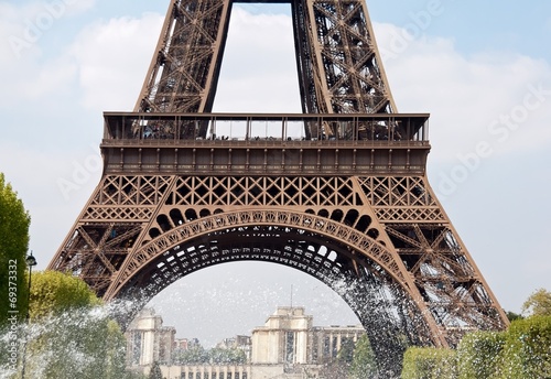 Jet d'eau au pied de la Tour Eiffel (Paris France)