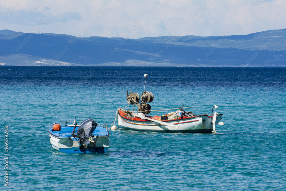 Fishing boats in a port