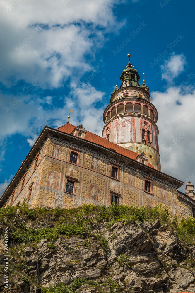 Cesky Krumlov Tower in Czech Repulic