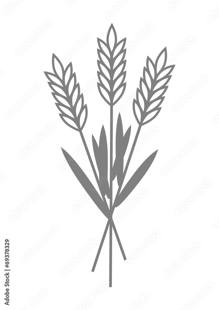 Grain icon on white background Grain icon on white background