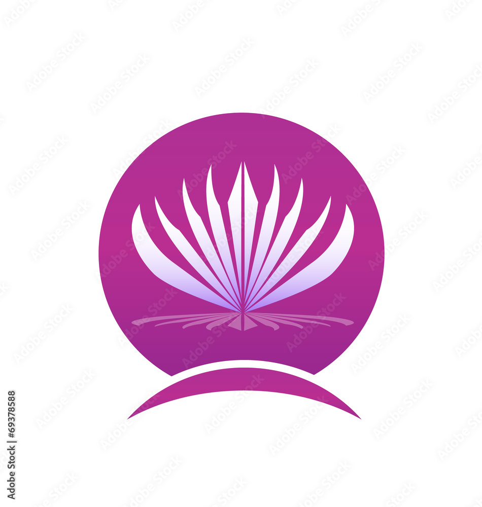 Lotus frame company logo icon vector
