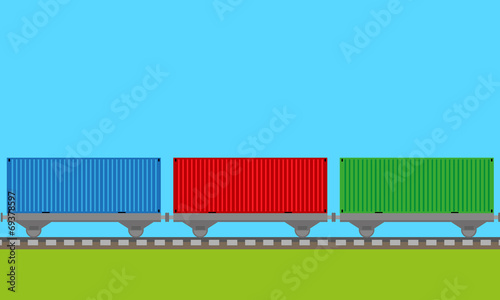 train transport background vector