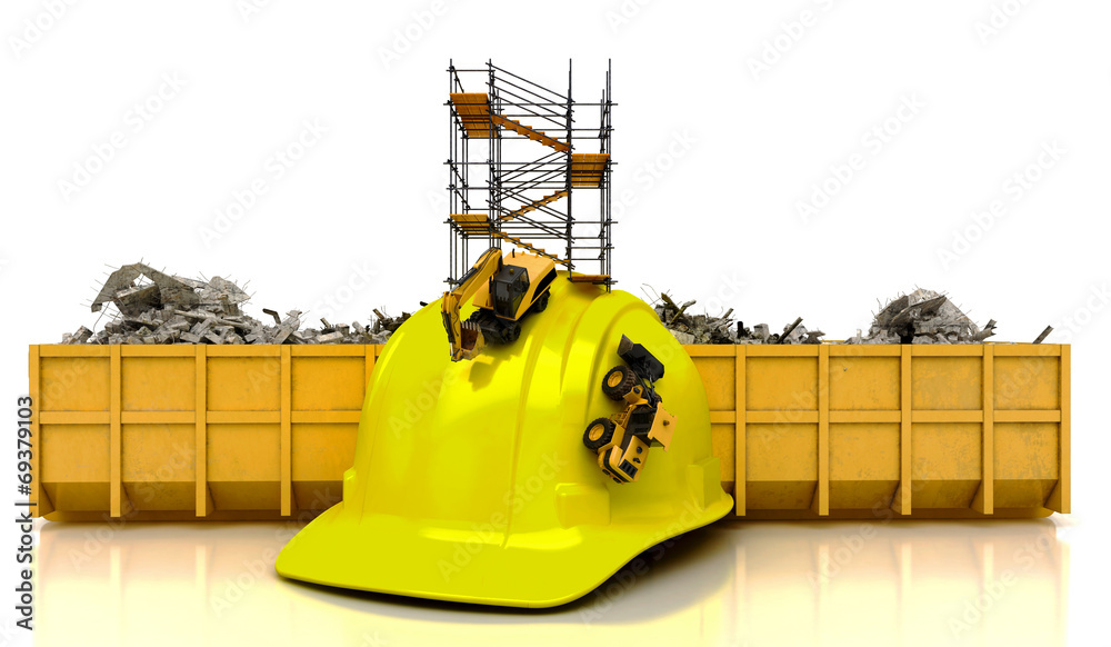 Sicurezza sul lavoro, antinfortunistica, casco, elmetto Stock Illustration  | Adobe Stock