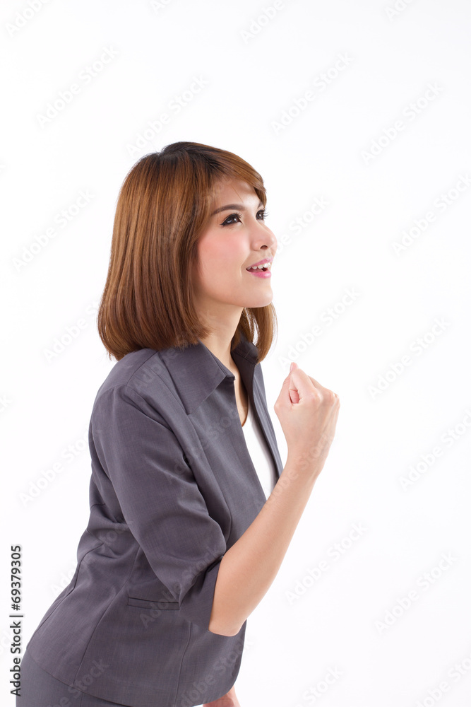 confident, happy, successful business woman posing and looking a confident, happy, successful business woman posing and looking a
