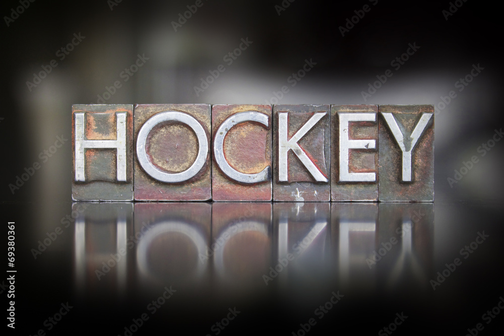 Fototapeta premium Hockey Letterpress