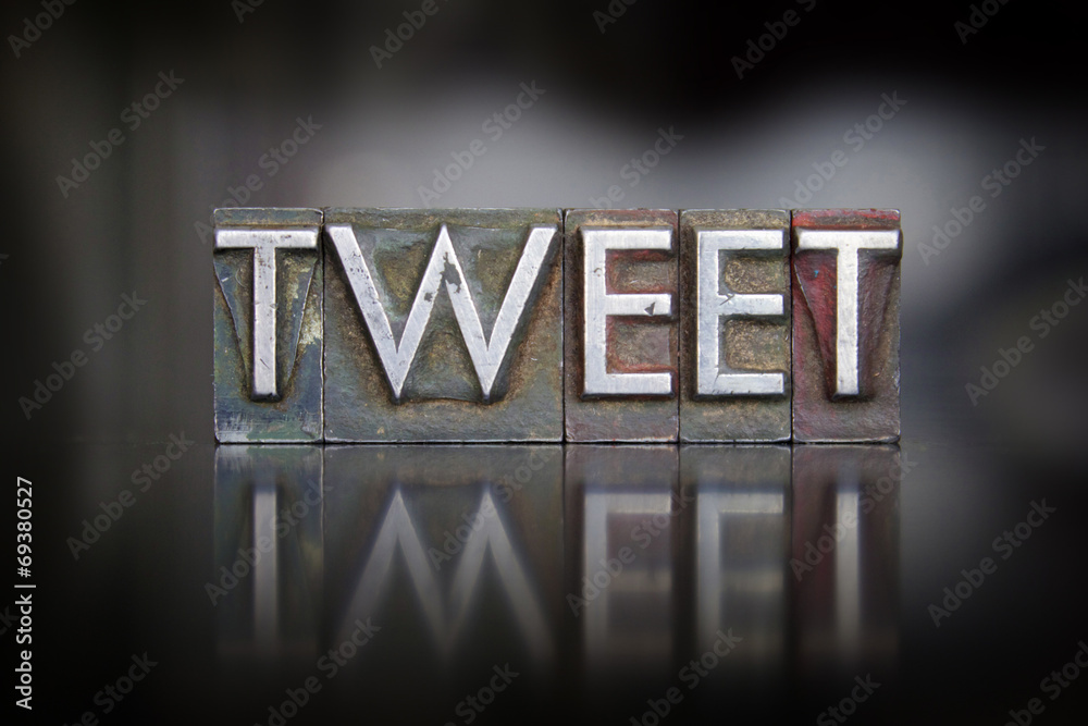 Obraz premium Tweet Letterpress