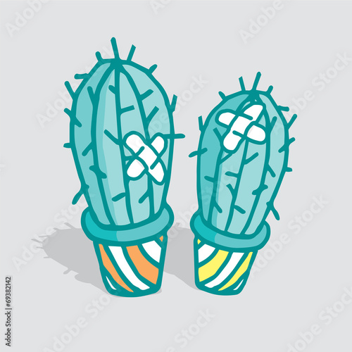 Love hurts cactus with adhesive bandage