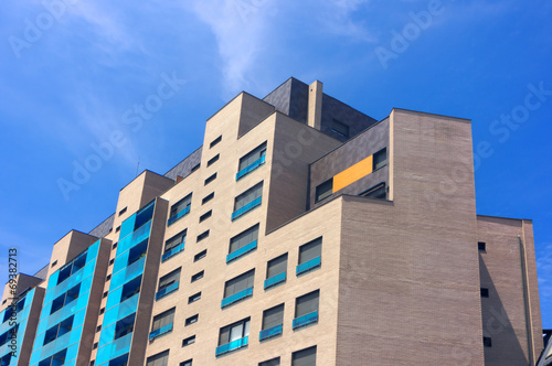 modern apartment facade