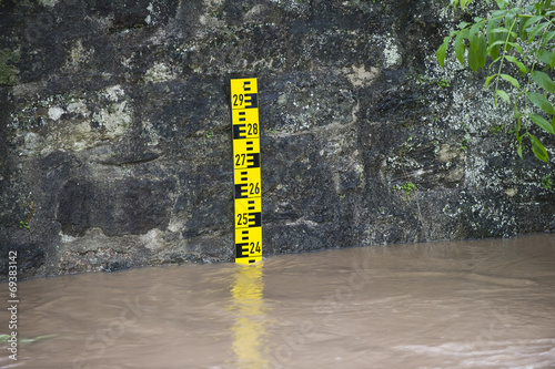 Hochwasser mit Pedelstandsmesser