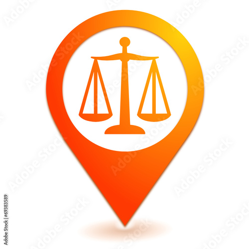 informations légales sur symbole localisation orange