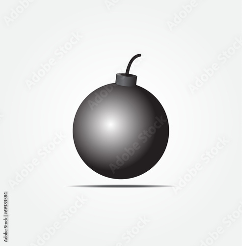 retro black bomb , vector illustrator