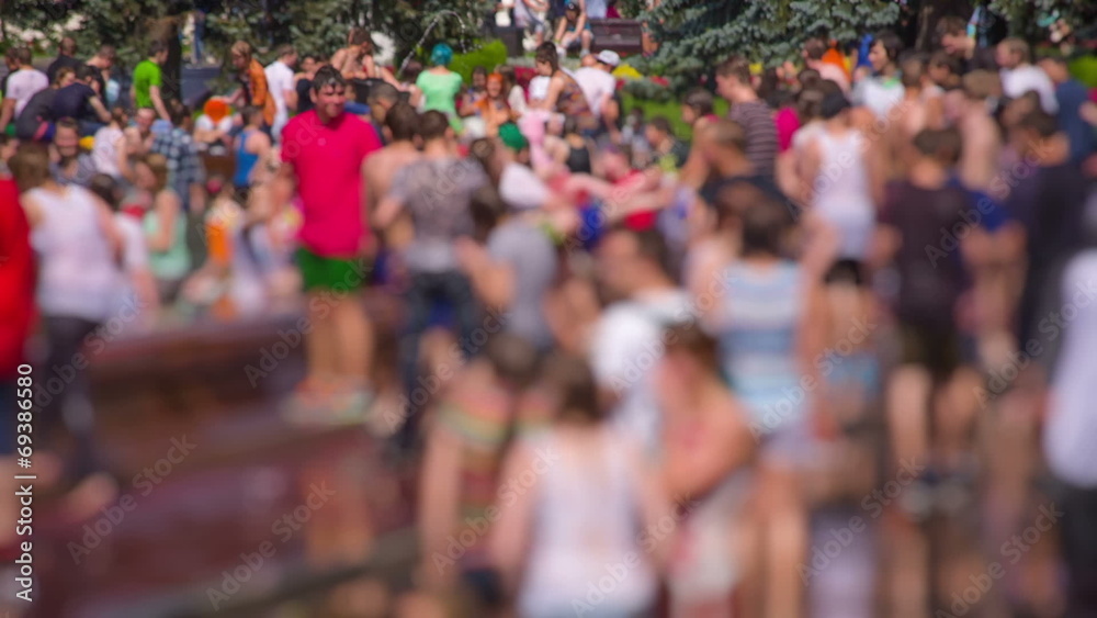 custom made wallpaper toronto digitalBoys and Girls Having Fun at Fountain Playing with Water. Summer Party at Park. HD 1080.