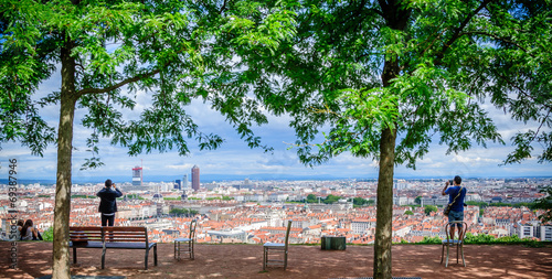 Tableau sur toile Lyon vu du jardin des Curiosités