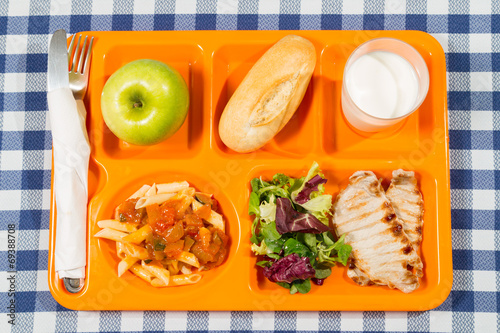 Cuadro en lienzo Tray of food