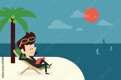 businessman on vacation
