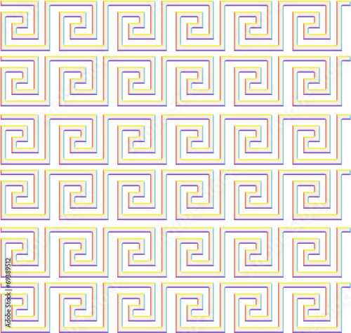repeating maze like design rainbow