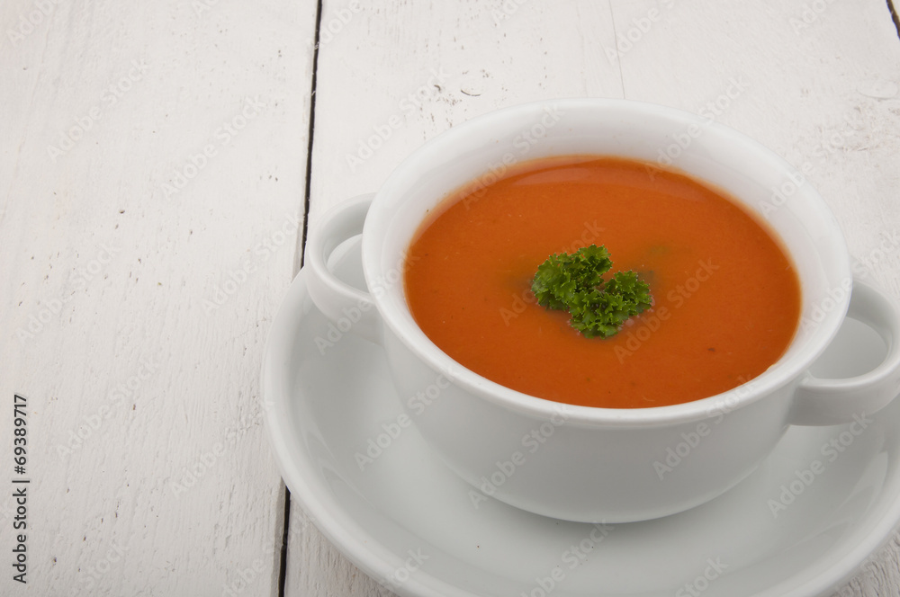 tomato soup with parsley tomato soup with parsley