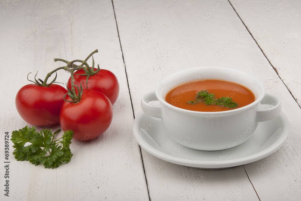 tomato soup with parsley tomato soup with parsley
