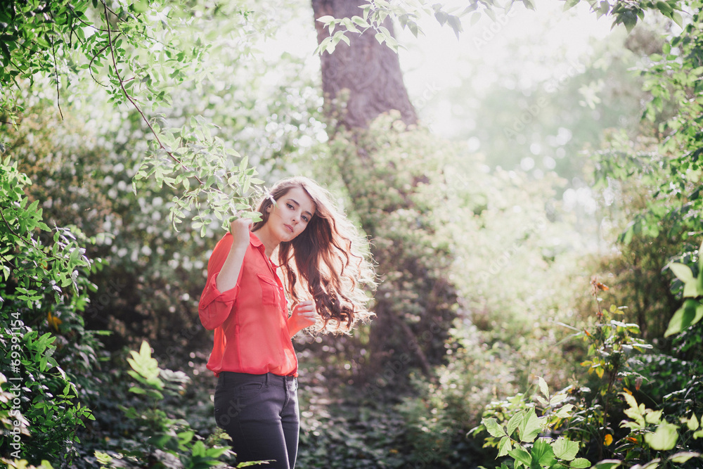Beautiful Young Woman Enjoying Sunset Beautiful Young Woman Enjoying Sunset