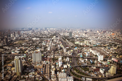 Thailand bangkok view from Baiyoke Tower on 29 march 2013