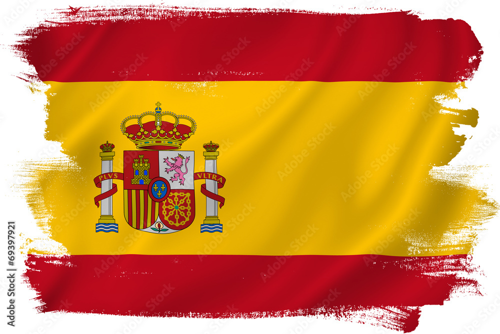 Spanish flag - obrazy, fototapety, plakaty 