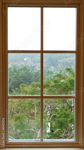 View from inside from a beautiful traditional window