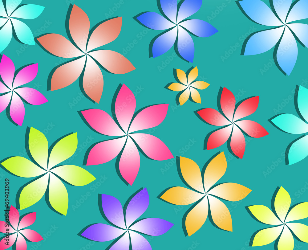 colorful flowers background pattern