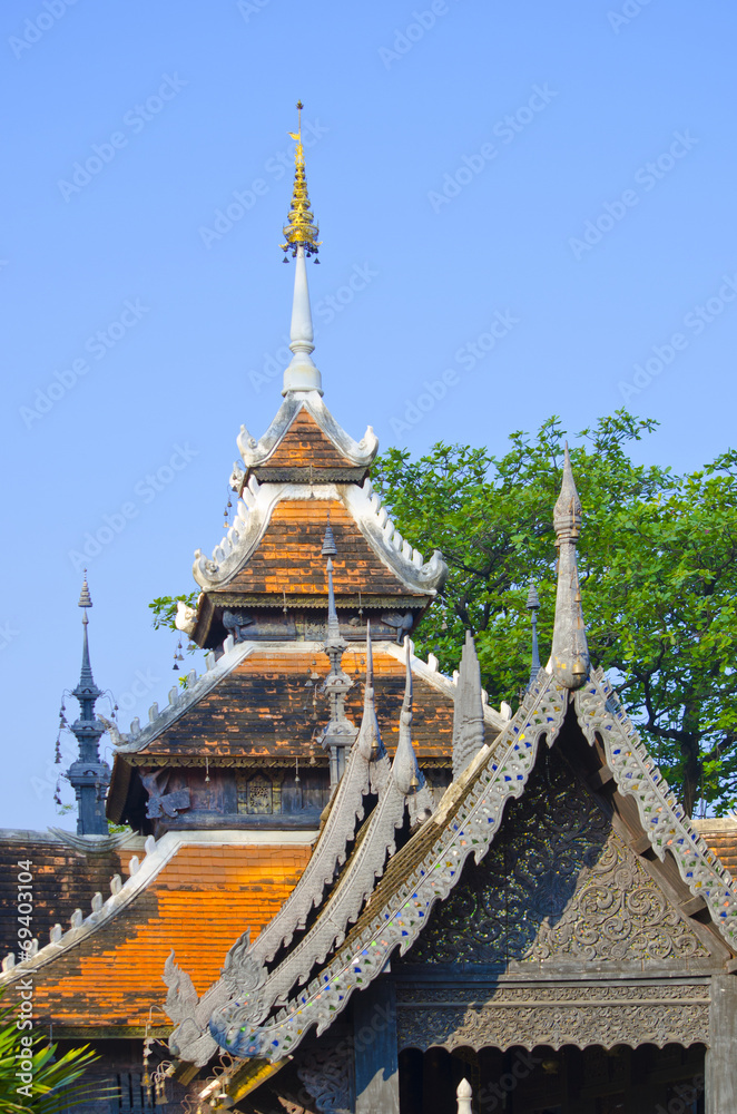 Fototapeta premium ancient roof top in Chiangmai