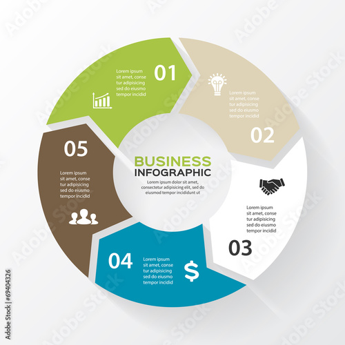 Vector circle arrows for infographic.