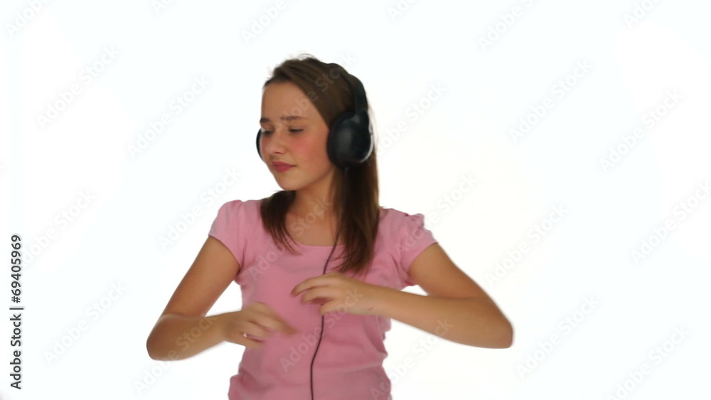 Young girl dancing or jiving Young girl dancing or jiving