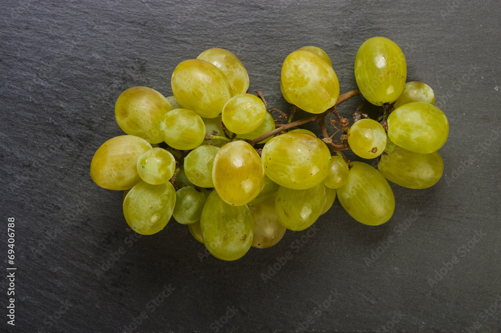 lying grapes with black background lying grapes with black background