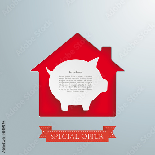 House Hole Silver Background Piggy Bank