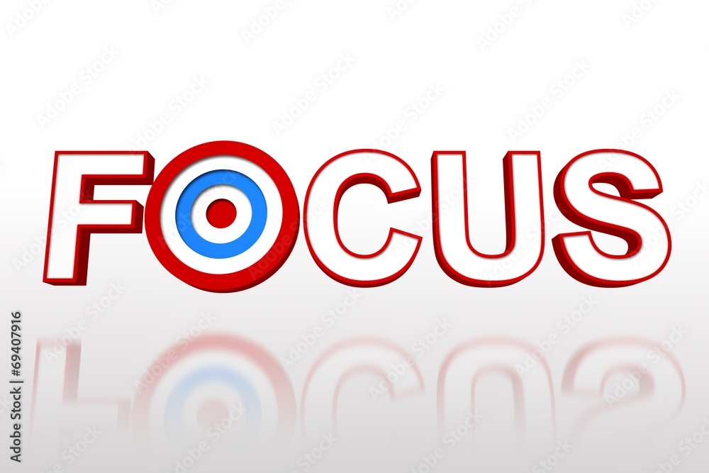 The word focus with target