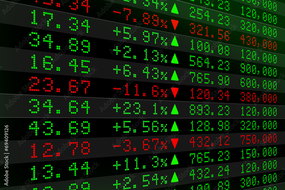 Fototapeta premium Digital Stock exchange panel