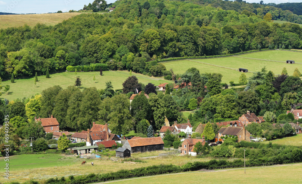 Naklejka premium An English Rural Hamlet in Oxfordshire
