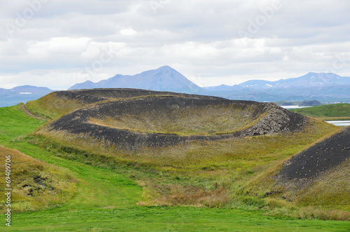 Исландия, псевдо кратеры вулканов