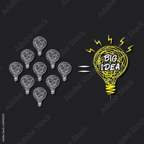 small idea make big idea concept design vector