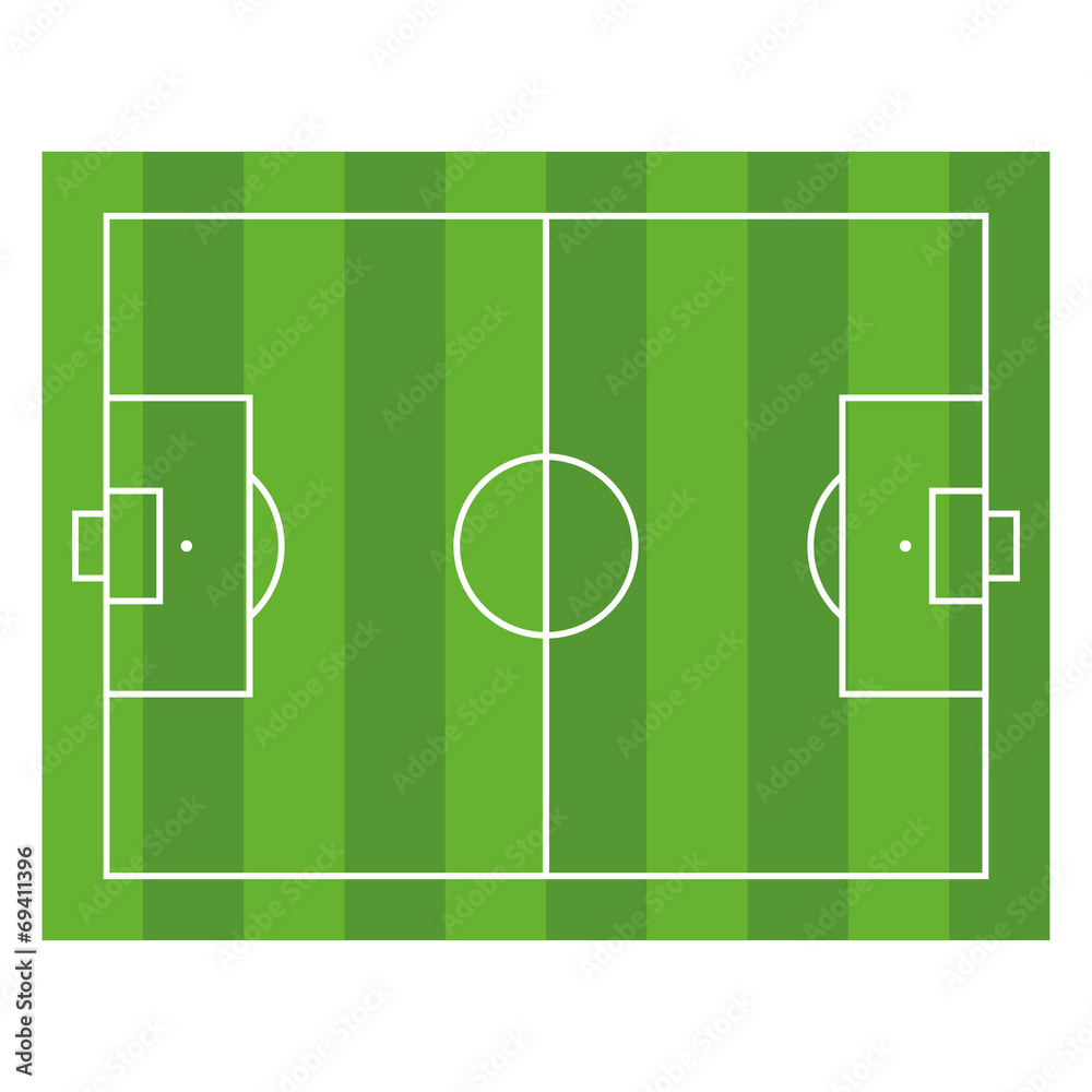 Soccer Field. Top View Football Green Stadium. Vector Soccer Field. Top View Football Green Stadium. Vector