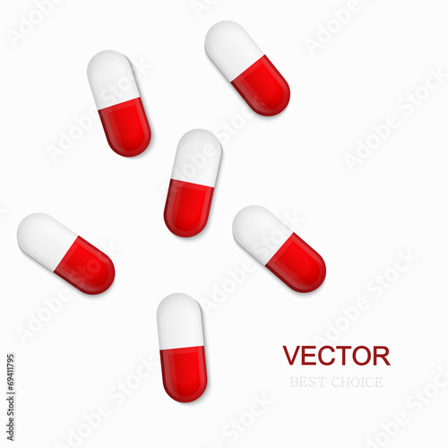 Vector modern pills background.