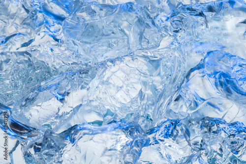 Fresh cool ice cube background or wallpaper for summer or winter
