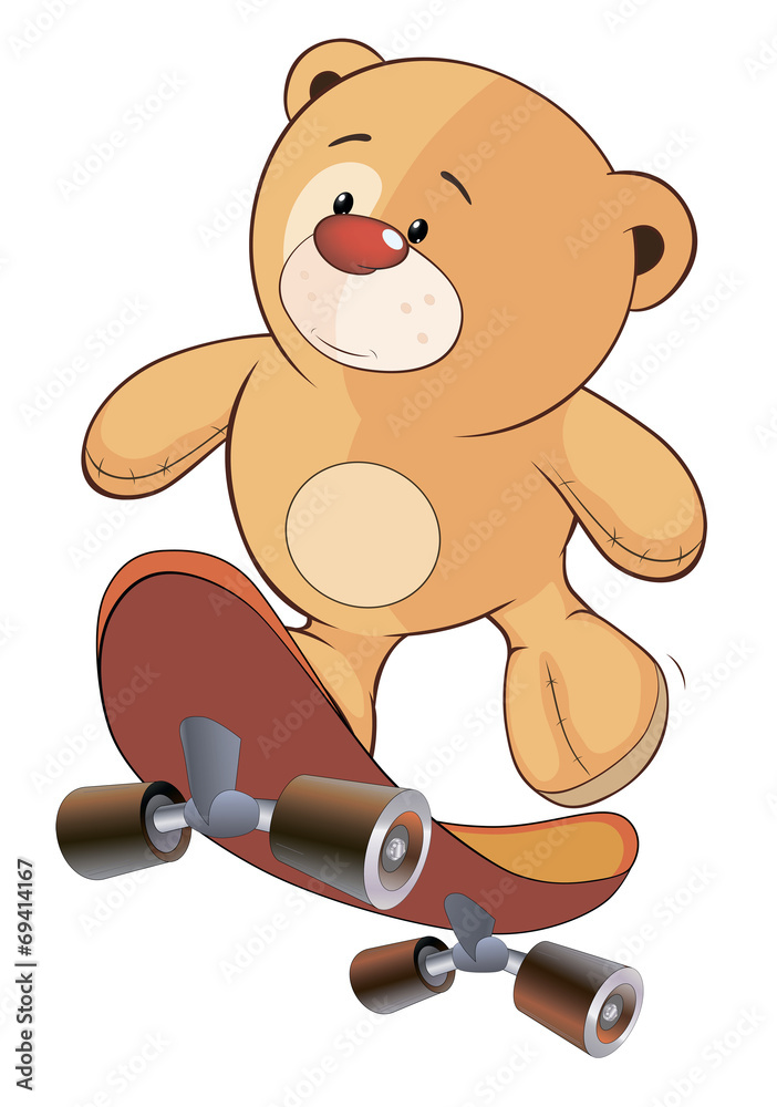 Obraz premium A stuffed toy bear cub cartoon