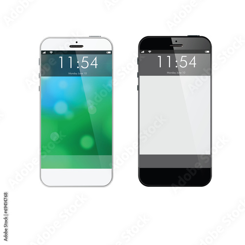 Black and white mobile phone